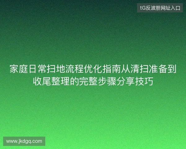 家庭日常扫地流程优化指南从清扫准备到收尾整理的完整步骤分享技巧